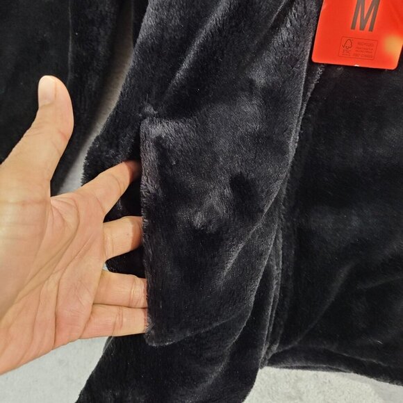 NEW 32 Degrees Heat Women's M Black Faux Fur Zip-Up Jacket - Picture 8 of 9